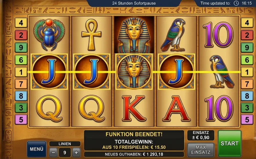 Book of Ra Deluxe Spielansicht